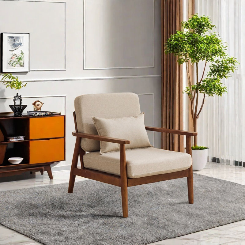Thury, Mélange de polyester blanc cassé, Brun