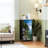 4 Drawer Dresser for Bedroom, Narrow Chest of Drawers, Wooden Top and Study Iron Frame 18"x37.5"-(WxH)