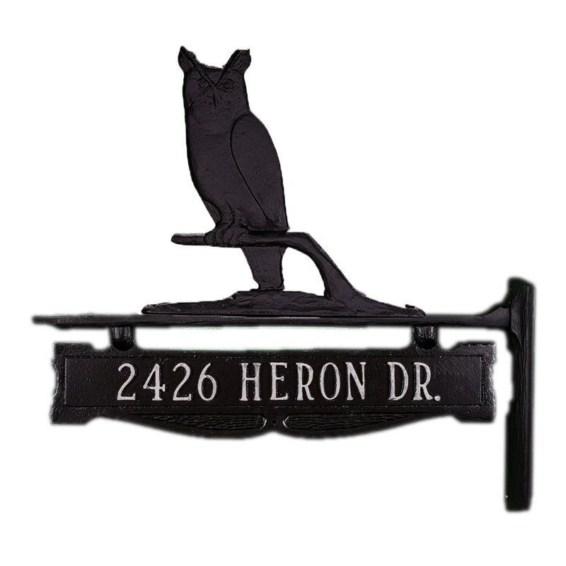 1-Line Address Post, Yes, Satin Black
