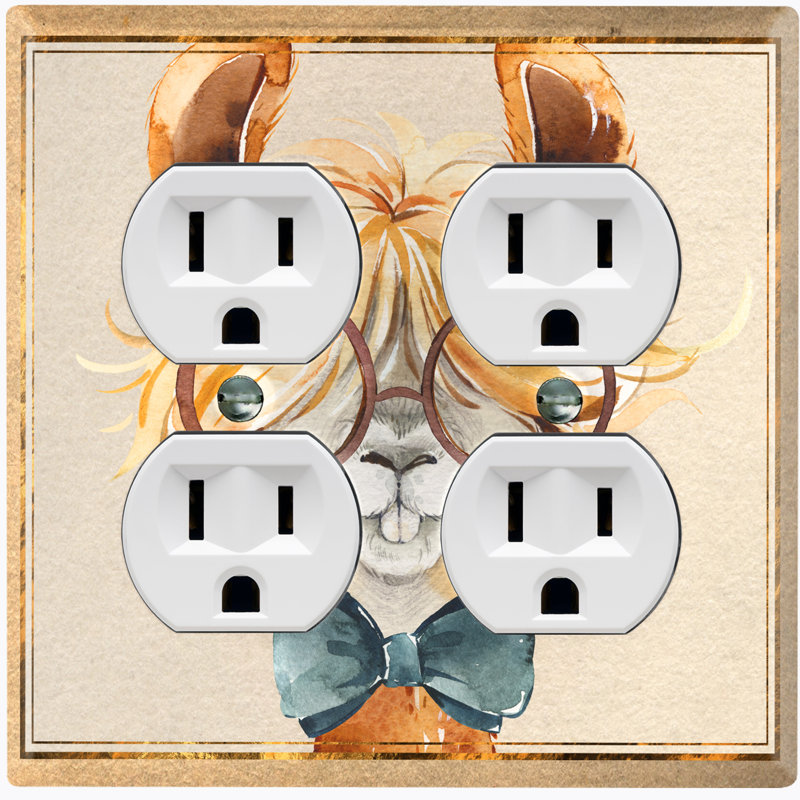 Patterned 2 - Gang Toggle Light Switch Standard Wall Plate