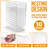 Sorbus 10 Pack Narrow Clear Plastic Storage Bins with Handles for Shelves, Medium-107265348