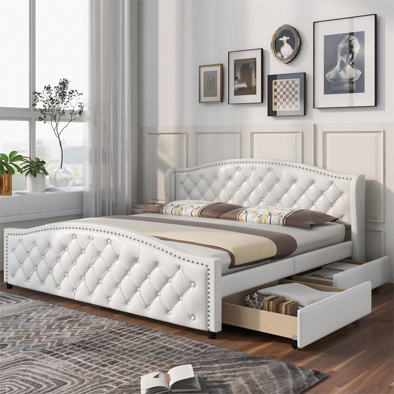 Capavella Upholstered Storage Bed, Super King (6')