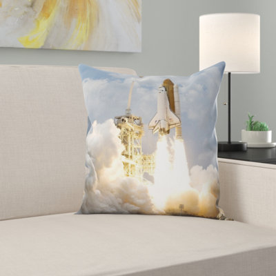 Rocket Launch Throw Pillow