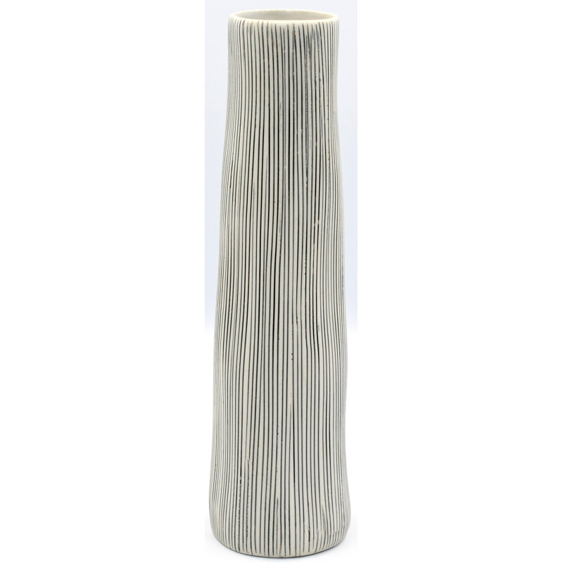 Vase de table Ellerton, H 8,3 po x l 2,2 po x P 2,2 po, Gris