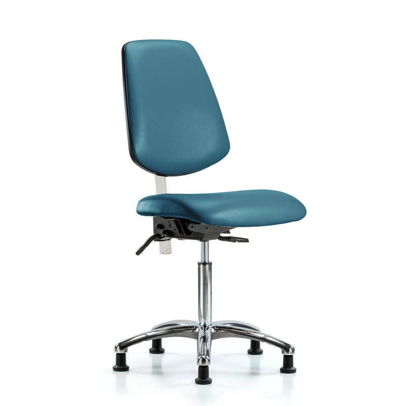 Calvinlee Vinyl Task Chair, Blue