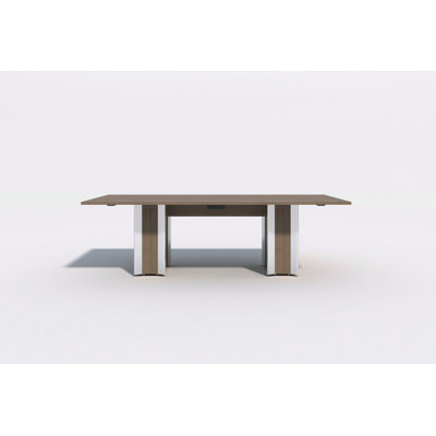 Table de conférence rectangulaire avec modules d'alimentation