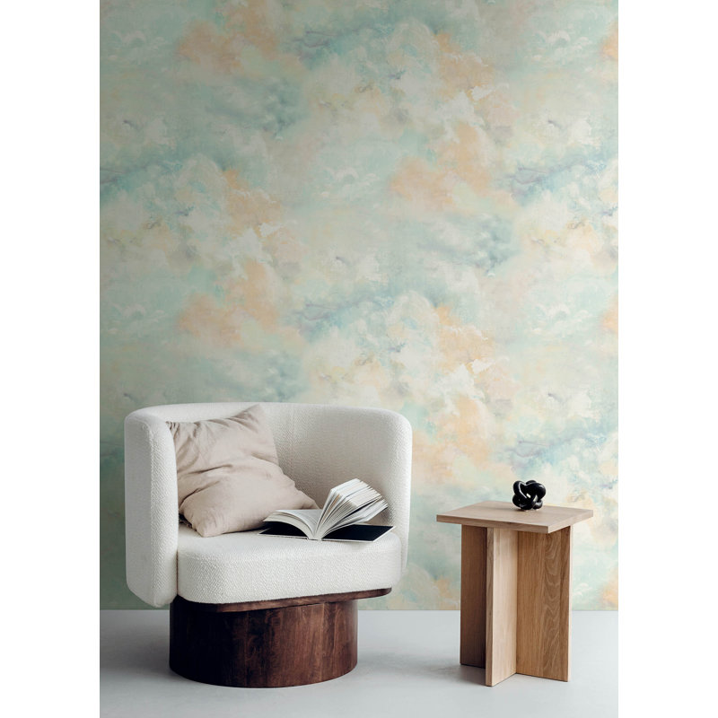 Papier peint abstrait Aria, Bleu