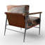 Fauteuil d'appoint rembourré abstrait Rosegold And Pink Forms In Contemporary II-2007272585