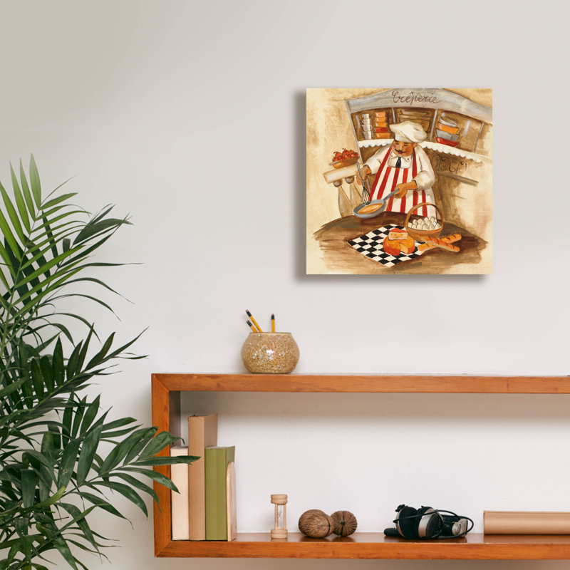 'Creperie' by Silvia Vassileva Canvas Wall Art, 12" H x 12" W x 0.75" D