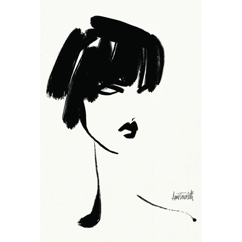 Brush Portrait III by Anne Tavoletti - Wrapped Canvas Painting, 76cm H x 51cm W x 3.8cm D