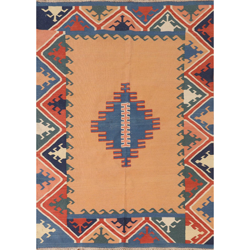Tapis traditionnel géométrique Kilim 5 x 6