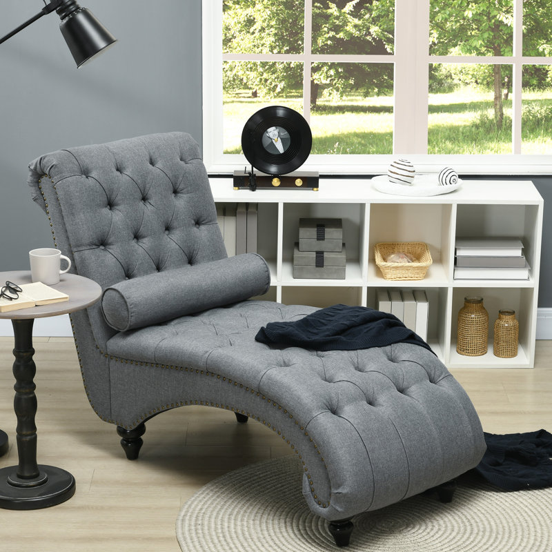 Méridienne 23,6 po Soleil, 100 % lin gris