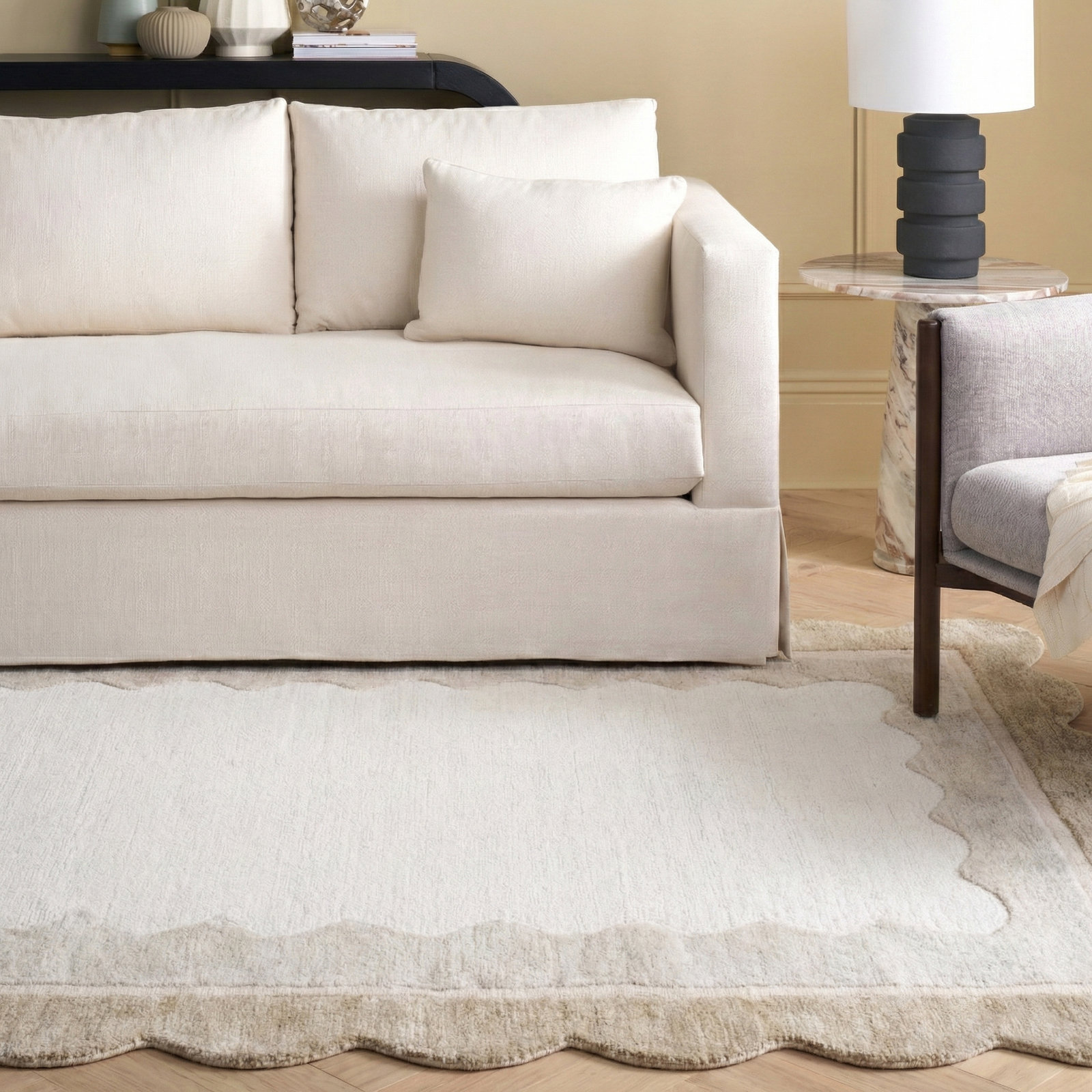 Hand-Tufted Wool Striped Outdoor Rug, Rectangle 5' x 8'