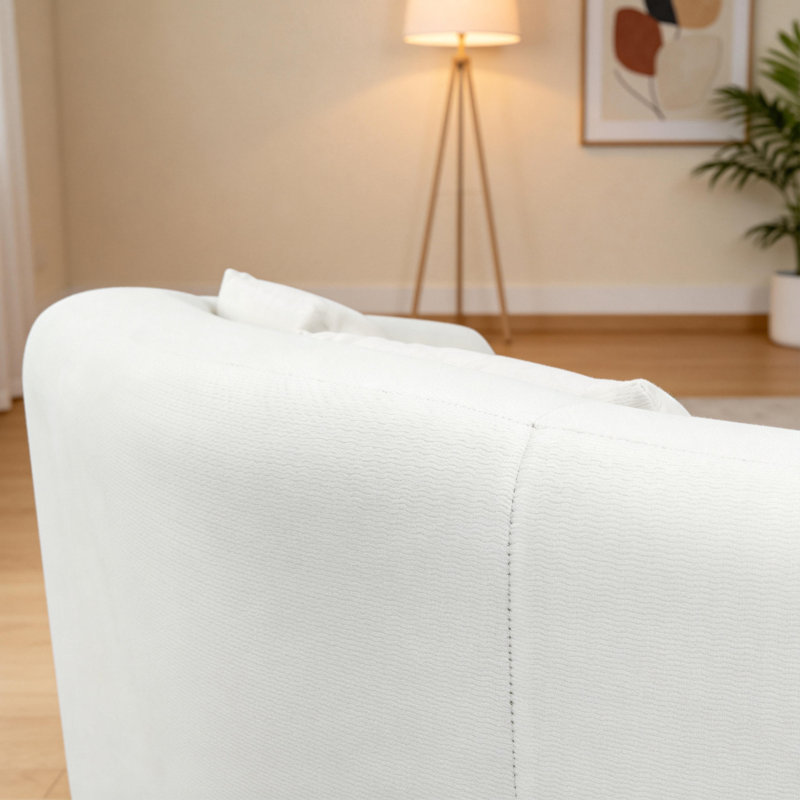 Canapé-causeuse peu encombrant, revêtement moderne en chenille pour la maison