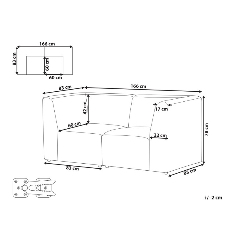Modular Sofa LEMVIG Corduroy, 3, Sand Beige