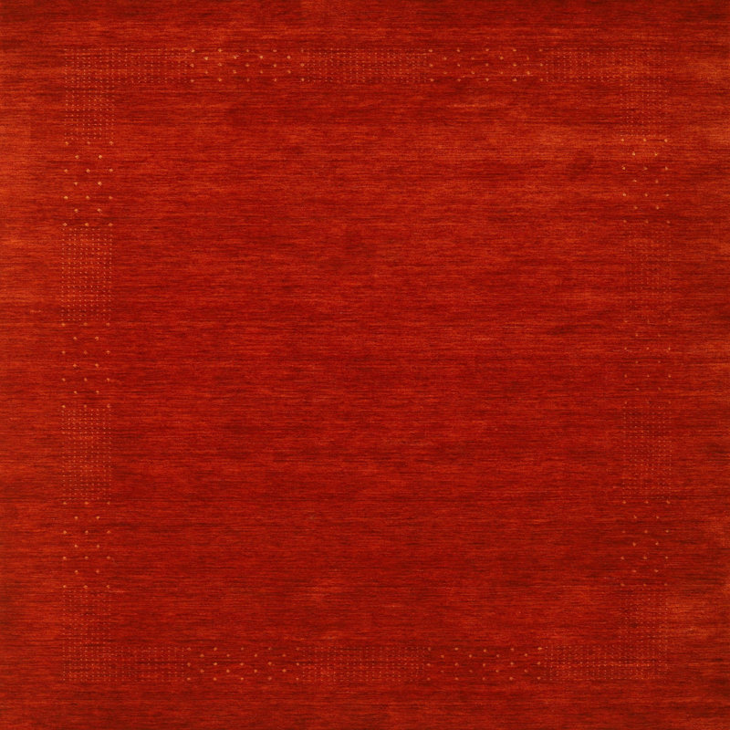 Tapis de zone rouge contemporaine, Carré 3 pi