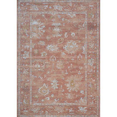 Tapis rouille et viscose Everly