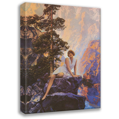 «Solitude» par Maxfield Parrish, toile tendue avec châssis