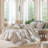MooMee Duvet Cover Set 100% Washed Cotton Linen Like Textured Lightweight-111701512-109236630
