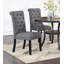 Ensemble de salle à manger moderne et classique en bois naturel Table de salle à manger ronde 4X Chaises d'appoint en tissu gris anthracite