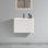 Meuble-lavabo rayé blanc doux 24 po avec lavabo en céramique blanc, meuble-lavabo mural flottant pour salle de bain moderne, lavabo blanc une pièce sans drain, pré-assemblé