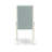 7-Pc Kitchen Table Set Contains a Cement Wooden Table and 6 Baby Blue Linen Fabric Upholstered Chairs with High Back - Wire Brushed Linen White.-1071516228-1071516251
