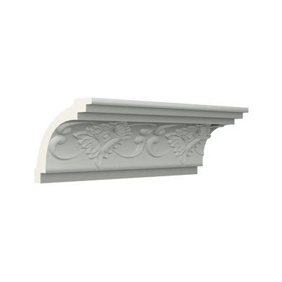 Moulure couronne Endurathane, H 3 1/8 po x P 3 1/8 po x F 4 1/2 po x L 96 po, apprêtée en usine