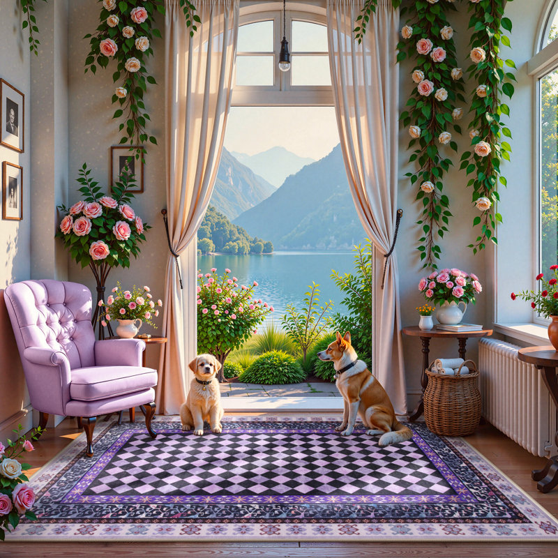 Tapis lavable Bohemian, Rectangle 5 pi x 7 pi