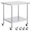Table de travail en acier inoxydable 30 po x 36 po x 38 po (table basse incluse)