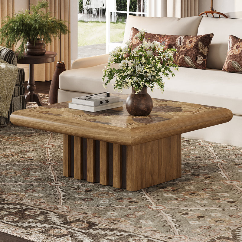 Table basse carrée en bois de salon