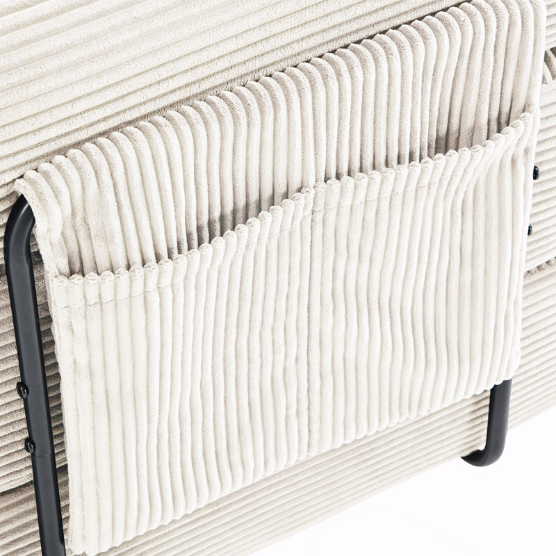 Canapé-lit Boneless, canapé-lit pliable sans assemblage, Beige