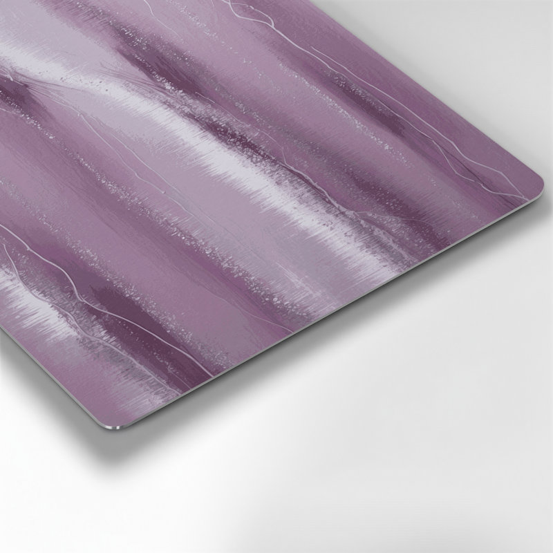 Abstrait couleur champ 27, art mural en métal rose, H 12 po x l 18 po