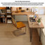 Bureau en L en bois massif avec base en métal-1797115821