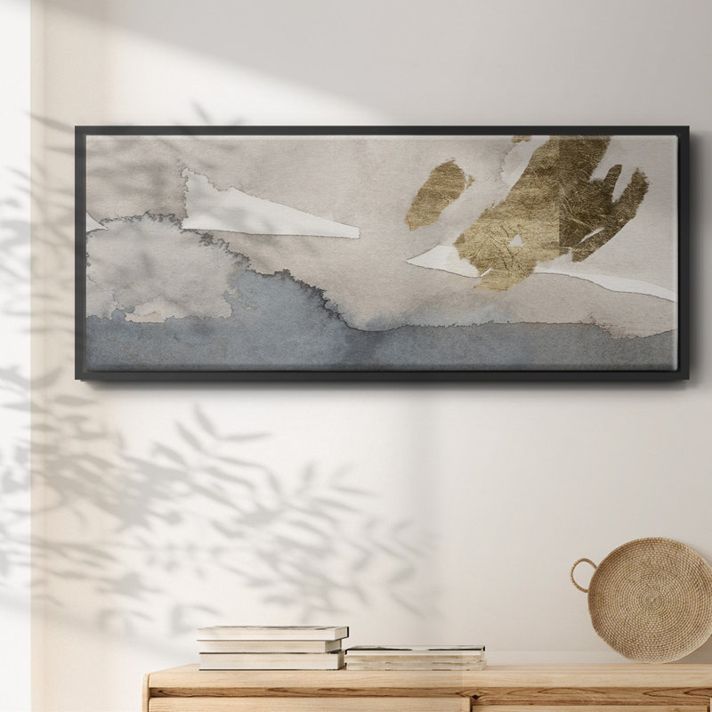 Aquarelle sur toile dorée I