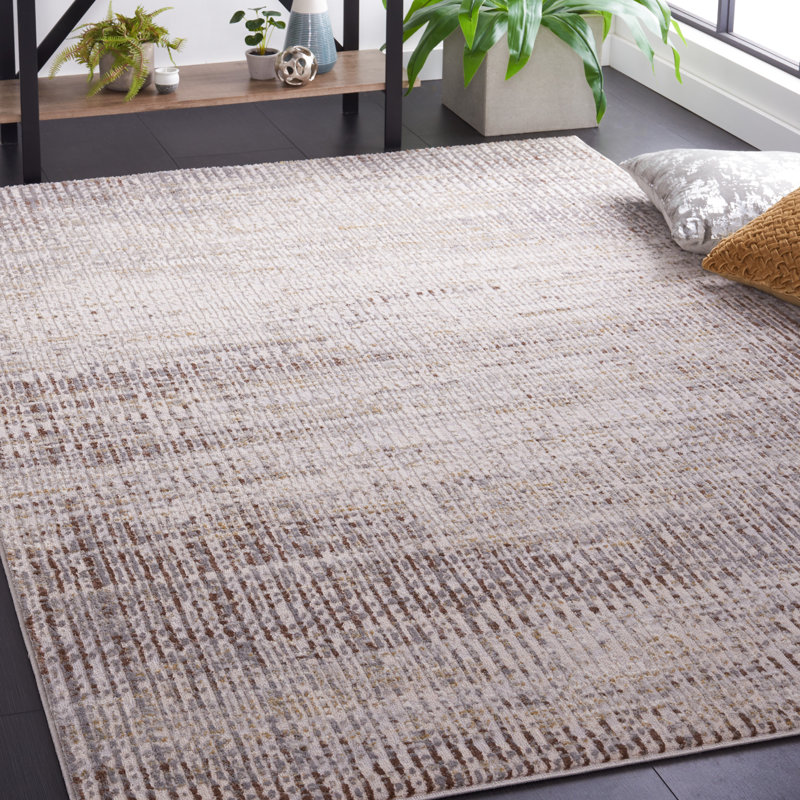 Tapis beige / gris clair Palma 320, Rectangle 5 pi 3 po x 7 pi 6 po