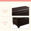 Repose-pieds avec rangement, banc de rangement, banc de chambre d'entrée touffeté, 49,75 pouces, charnières à couvercle facile à utiliser, pieds en bois, tissu en polyester, capacité de poids de 300 lb