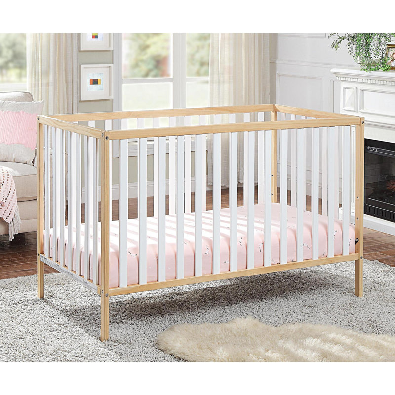 Deux Remi Island Crib, Natural/White
