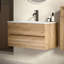 Meuble-lavabo simple de 30 po avec dessus en céramique avec trop-plein Kersha, pré-assemblé-838290735-808778445-833645115