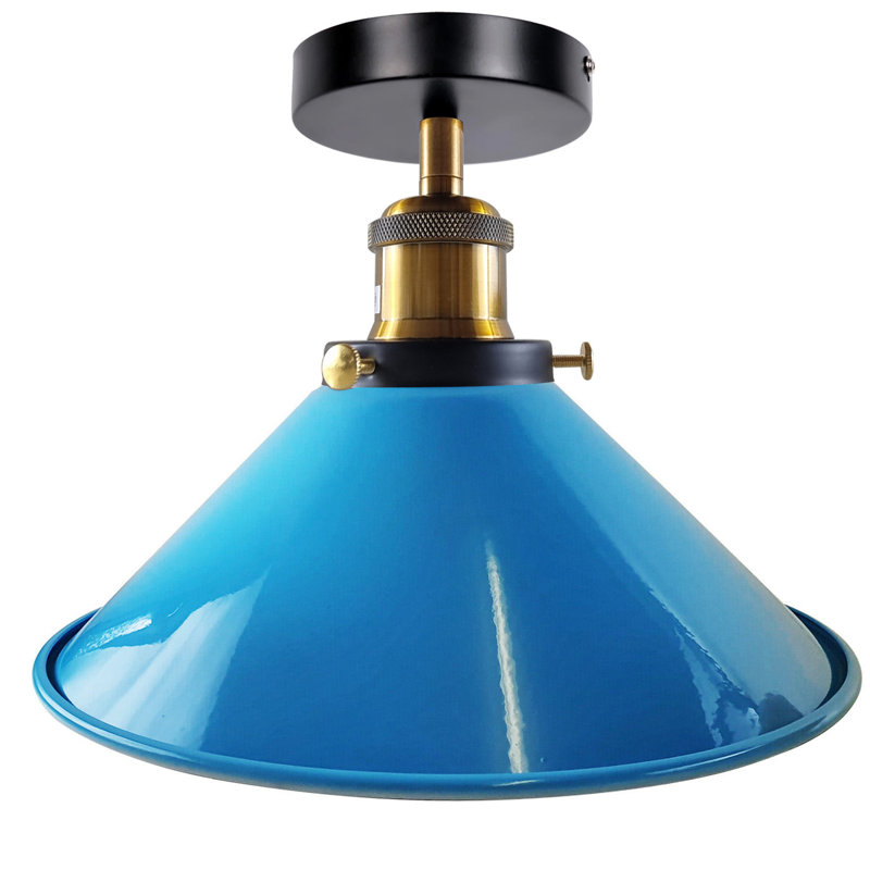 Denzel Semi Flush Mount, Blue