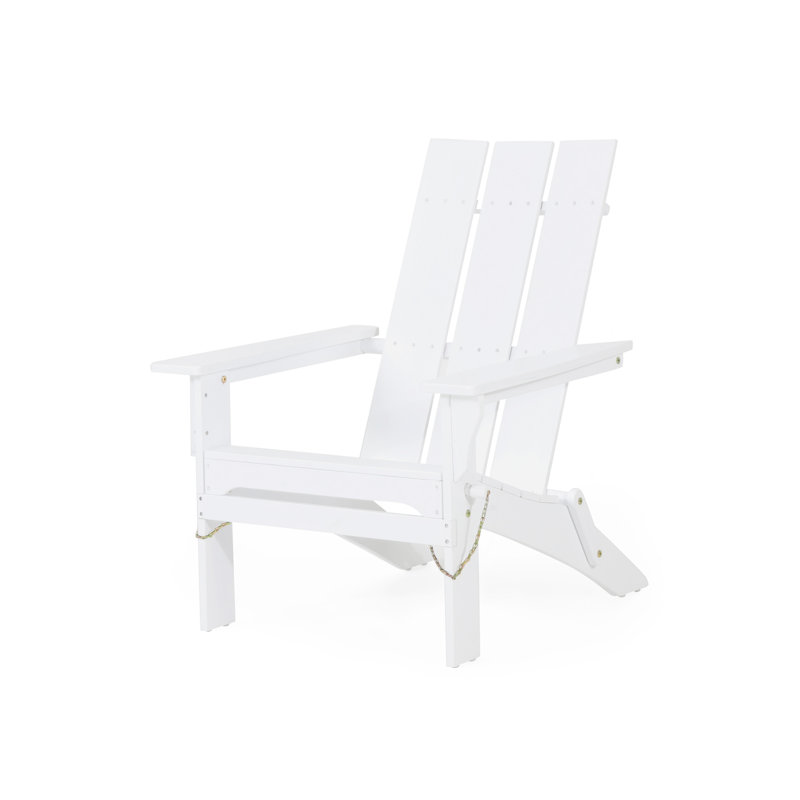 Chaise Adirondack pliable pour patio, Blanc
