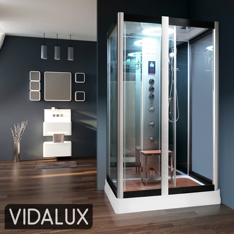 Vidalux Serenity Steam Shower 1200 x 900, Mirror
