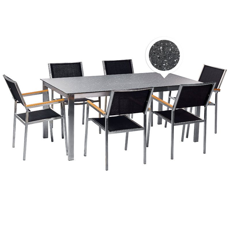 Chryssa 6 - Person Patio Dining Set with Rectangular Table