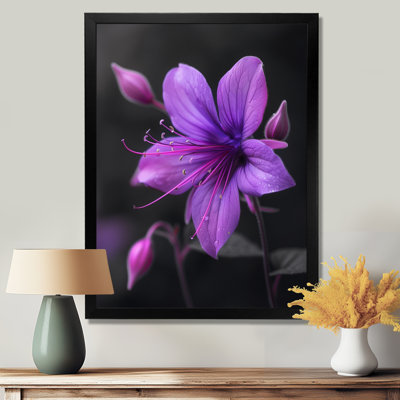 Mauve gris Moody Muse fuchsia II - Fuschia, art mural