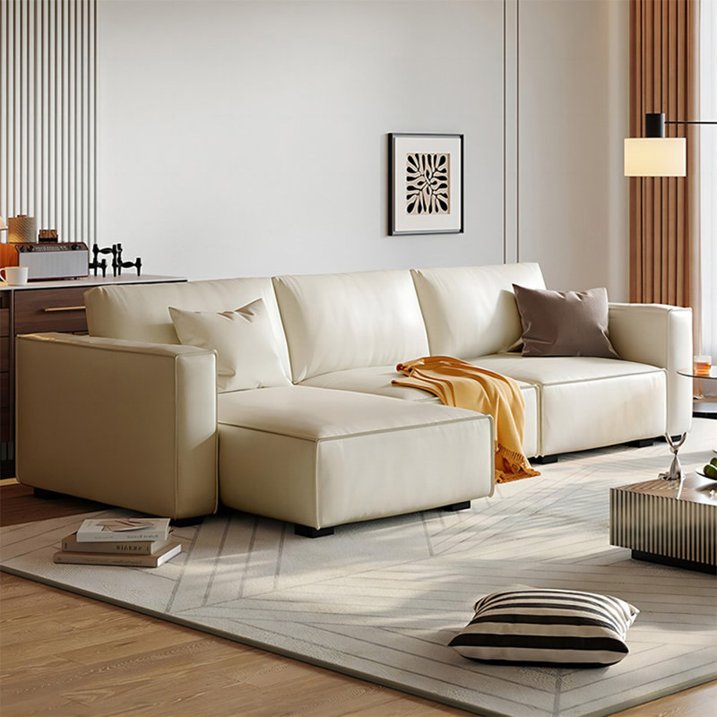 Canapé modulaire 3 pièces rembourré, 35,43 po H x 116,14 po L x 61,02 po P, Orienté à gauche (vu de face)