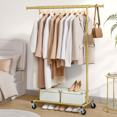 132 cm Rolling Clothes Rack