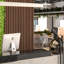 106" x 12.6" Acoustic Wood Wall Panelling, Decorative Sound Proof Slat Panels-87897319
