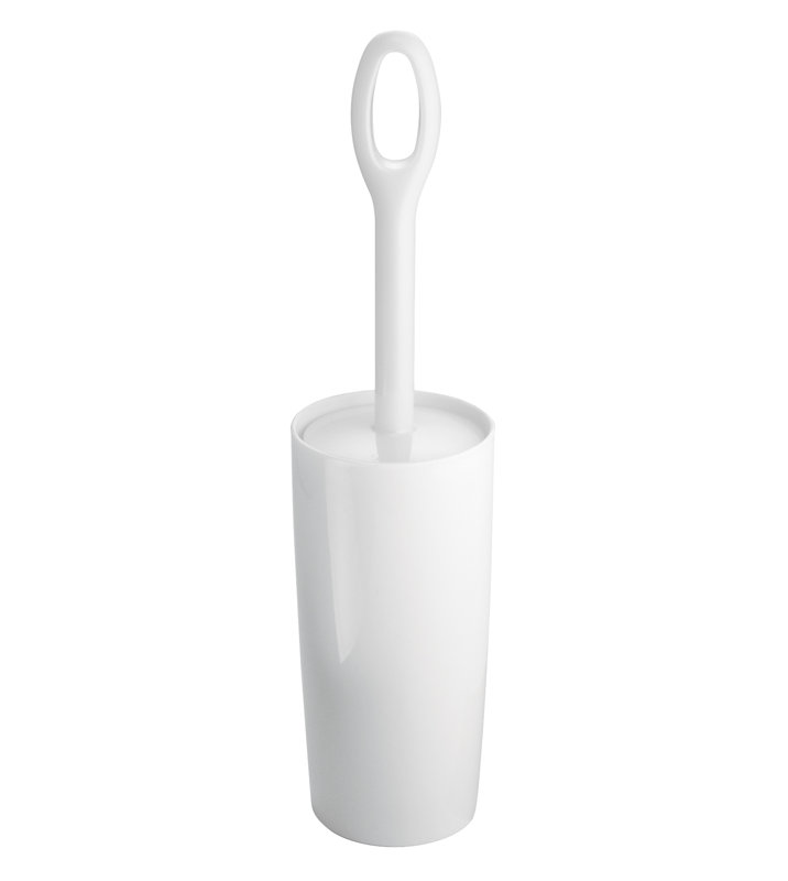 Brosse à cuvette de toilette et support pour salle de bain iDesign Moda - Blanc