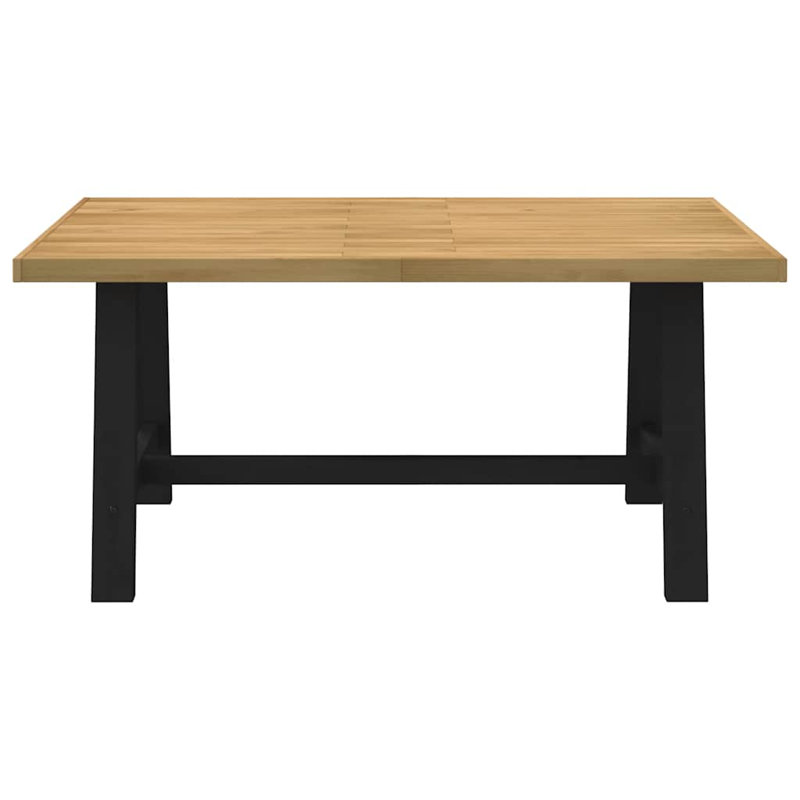 Dining Table NOAIN A-Shaped Legs 90x75 Cm Solid Wood Pine, 75cm H x 160cm W x 90cm D