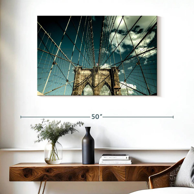 Lilie Brooklyn Bridge Steel Cables, 26" H x 39" W