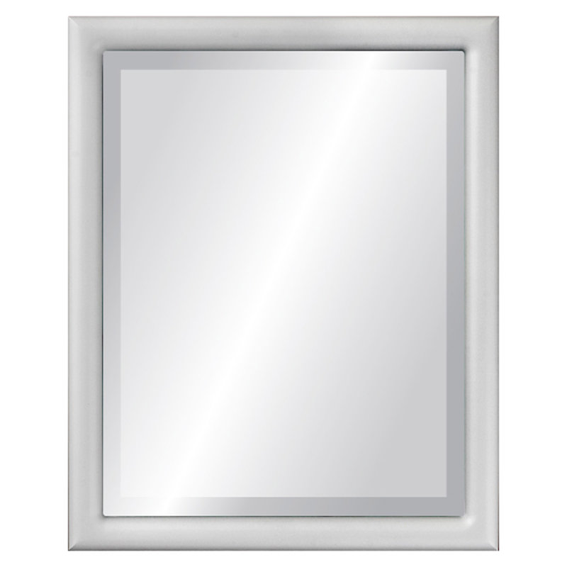 Miroir d'appoint Rowles, H 17 po x l 13 po, Lin blanc
